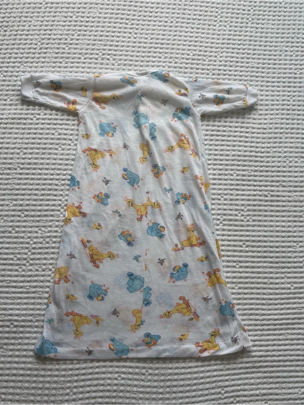 Vintage 70s 80s Sesame Street CTW Toddletime JCPenney Baby Nightgown Gown 0-6M